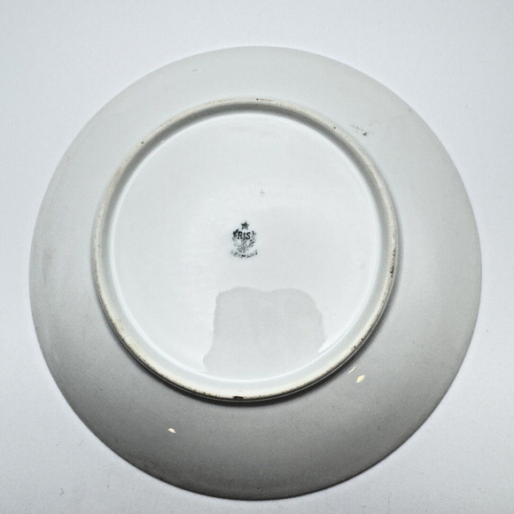 Antique RS Germany Reinhold Schlegelmilch Hand Painted Floral Gilt Plate 7" - Picture 3 of 5